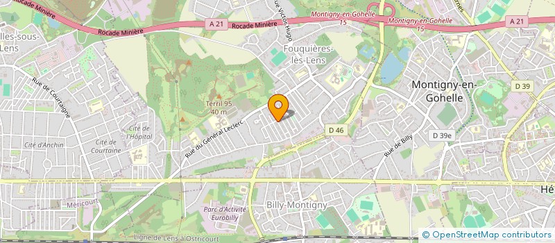 localisation de l'entreprise MADAME JOSEPHINE SINDUT  FOUQUIERES-LES-LENS