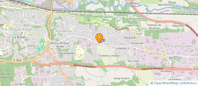 localisation de l'entreprise MADAME JOSEPHINE THEPAUT  QUIMPER