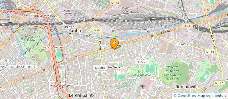 localisation de l'entreprise MADAME JOSEPHINE UGARTE FOURGEAUD  PANTIN