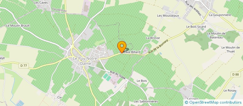 localisation de l'entreprise MADAME JOSETTE ALBERT  LE PUY-NOTRE-DAME