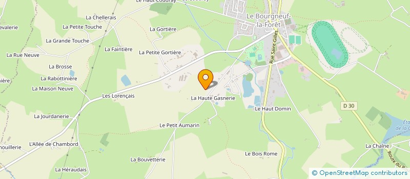 localisation de l'entreprise MADAME JOSETTE ARCANGER  LE BOURGNEUF-LA-FORET