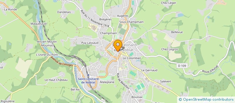 localisation de l'entreprise MADAME JOSETTE ARNAUD à SAINT-LEONARD-DE-NOBLAT