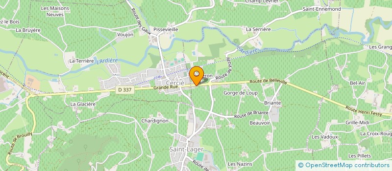 localisation de l'entreprise MADAME JOSETTE AUFRANC à SAINT JEAN D'ARDIERES