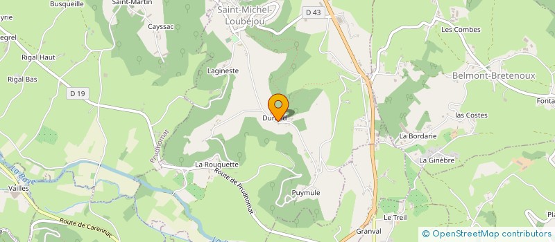 localisation de l'entreprise MADAME JOSETTE AYROLES  SAINT-MICHEL-LOUBEJOU