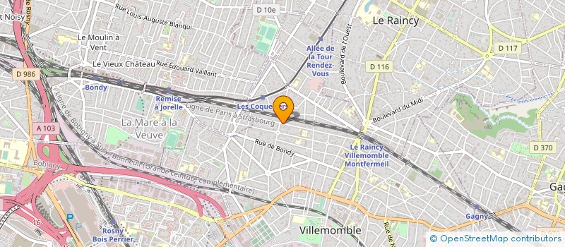 localisation de l'entreprise MADAME JOSETTE BALDERACCHI à VILLEMOMBLE