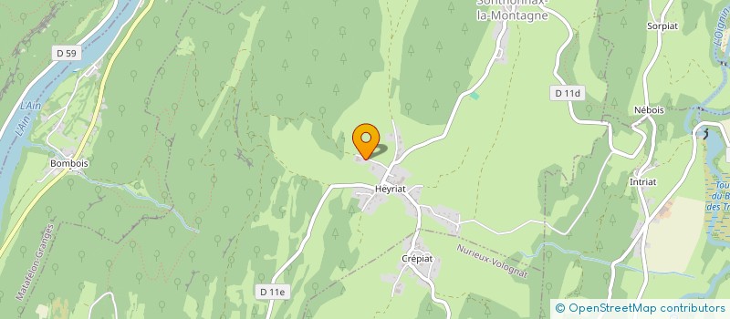 localisation de l'entreprise MADAME JOSETTE BONNAND  MATAFELON-GRANGES