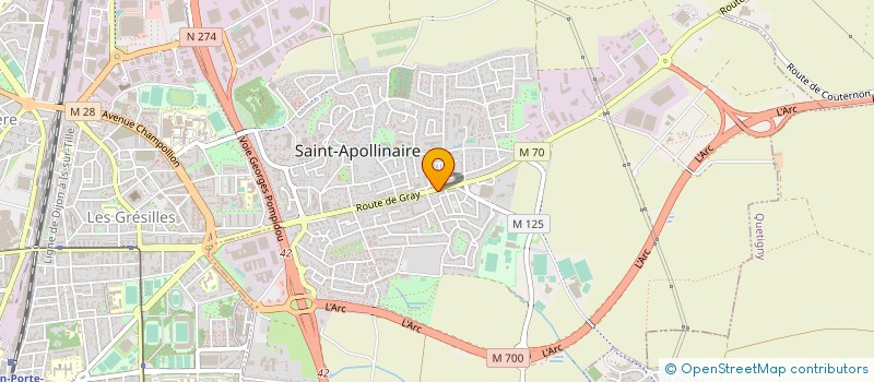 localisation de l'entreprise MADAME JOSETTE BORIE à SAINT-APOLLINAIRE