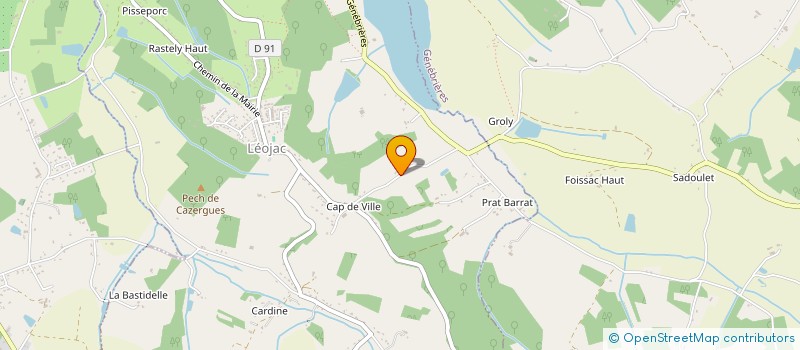 localisation de l'entreprise MADAME JOSETTE BOUISSOU  LEOJAC