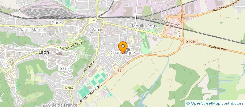 localisation de l'entreprise MADAME JOSETTE BOUVARD à LAON