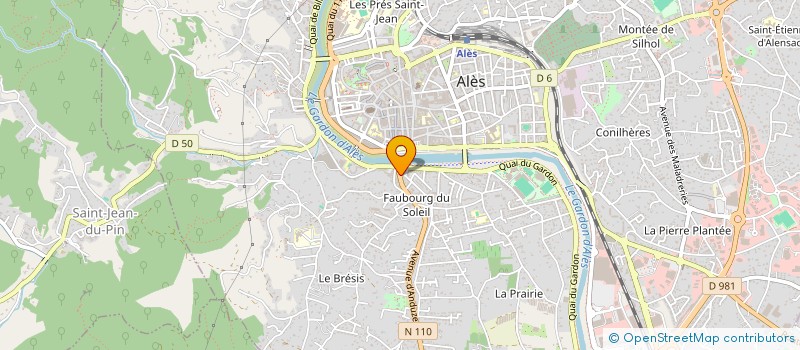 localisation de l'entreprise MADAME JOSETTE BREDY à ALES