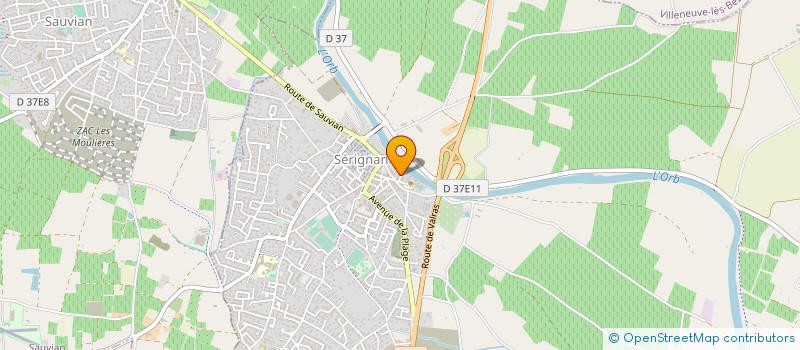 localisation de l'entreprise MADAME JOSETTE CAMMAN  SERIGNAN