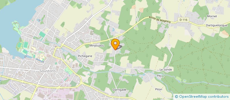 localisation de l'entreprise MADAME JOSETTE CAZADIEU  SOUSTONS