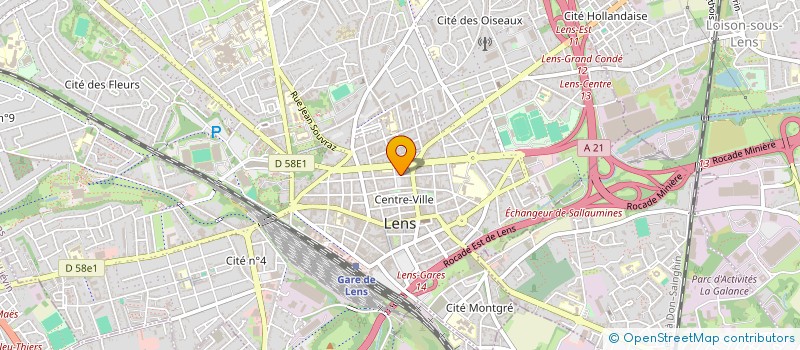 localisation de l'entreprise MADAME JOSETTE CHANTRY  LENS