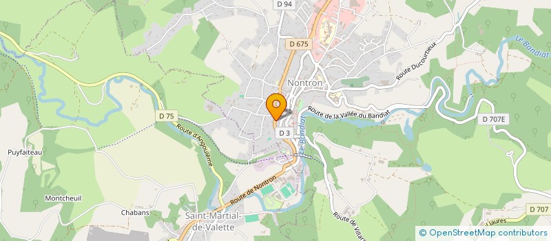 localisation de l'entreprise MADAME JOSETTE CHAPERON à NONTRON