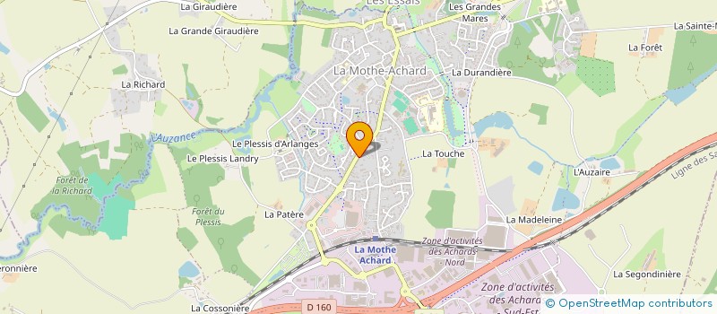 localisation de l'entreprise MADAME JOSETTE CHATEAU  LES ACHARDS