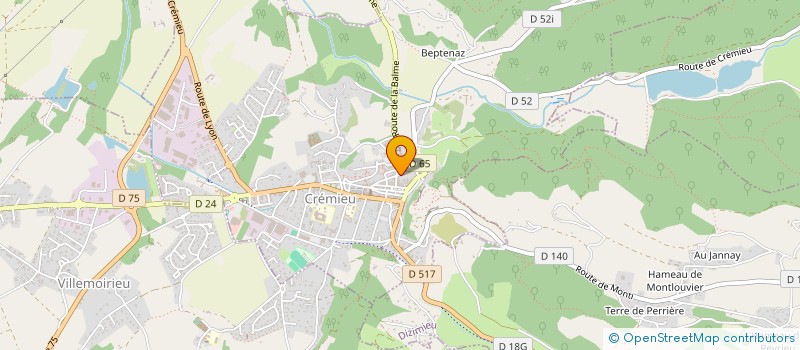 localisation de l'entreprise MADAME JOSETTE COTTIN  CREMIEU