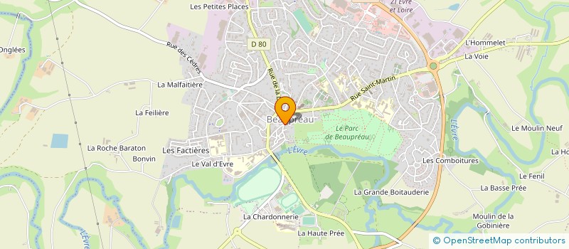 localisation de l'entreprise MADAME JOSETTE COURANT à BEAUPREAU-EN-MAUGES
