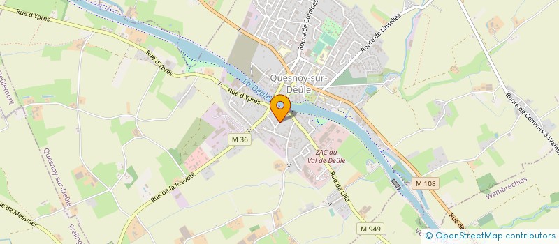 localisation de l'entreprise MADAME JOSETTE DERUELLE à QUESNOY-SUR-DEULE