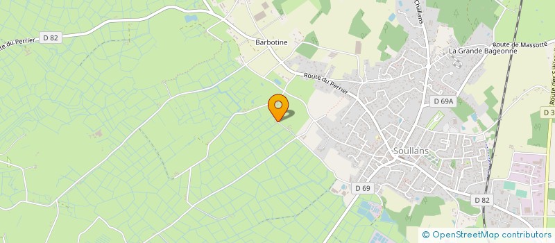 localisation de l'entreprise MADAME JOSETTE DEZITTERE  SOULLANS