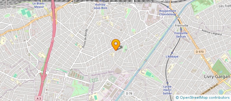 localisation de l'entreprise MADAME JOSETTE DIEUDONNE à AULNAY-SOUS-BOIS