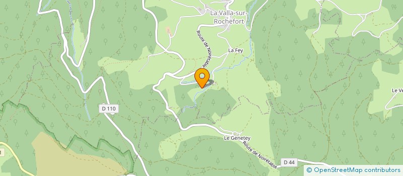 localisation de l'entreprise MADAME JOSETTE DUTEY  LA VALLA-SUR-ROCHEFORT