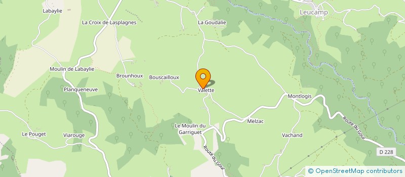 localisation de l'entreprise MADAME JOSETTE ESCARPIT à LADINHAC