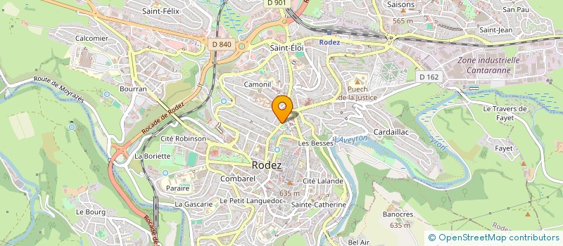 localisation de l'entreprise MADAME JOSETTE FOURRE à RODEZ