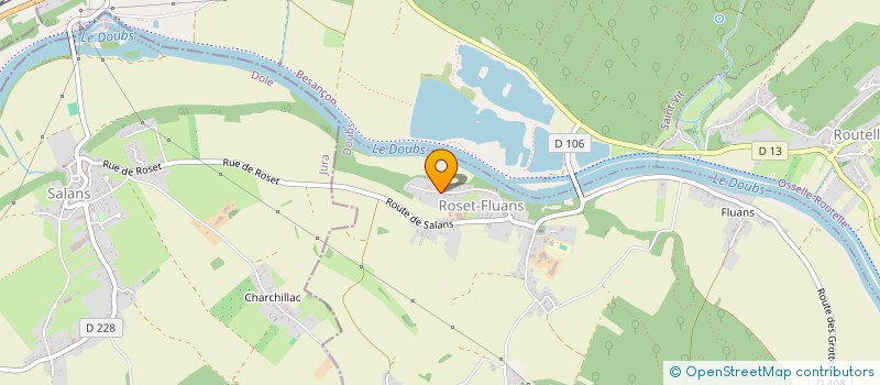 localisation de l'entreprise MADAME JOSETTE GASNER  ROSET-FLUANS