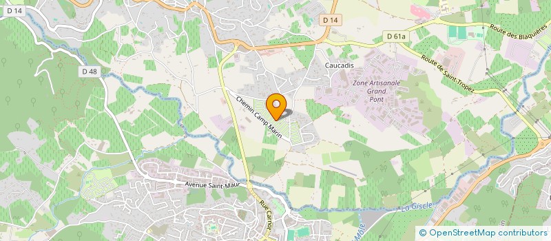 localisation de l'entreprise MADAME JOSETTE GHIGO  GRIMAUD