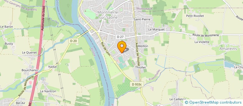 localisation de l'entreprise MADAME JOSETTE GOY-LEFEVRE à MONTMERLE-SUR-SAONE