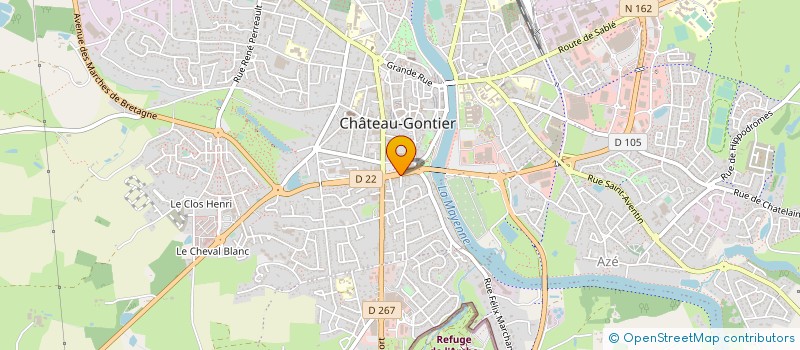 localisation de l'entreprise MADAME JOSETTE GUEGUENIAT à CHATEAU-GONTIER-SUR-MAYENNE