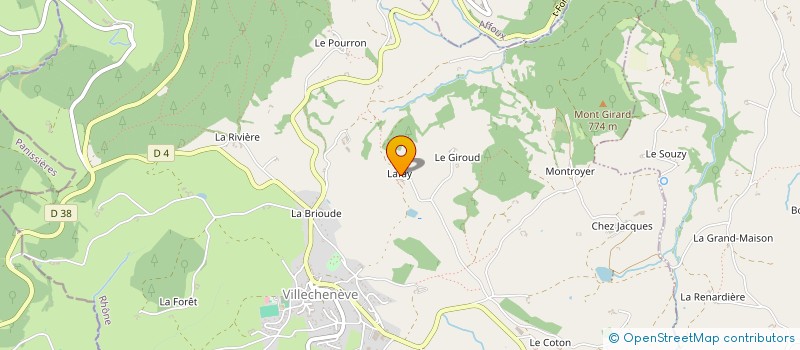 localisation de l'entreprise MADAME JOSETTE GUILLOT à VILLECHENEVE