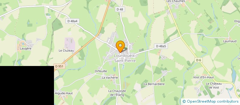 localisation de l'entreprise MADAME JOSETTE JALOUX à LOURDOUEIX-SAINT-PIERRE