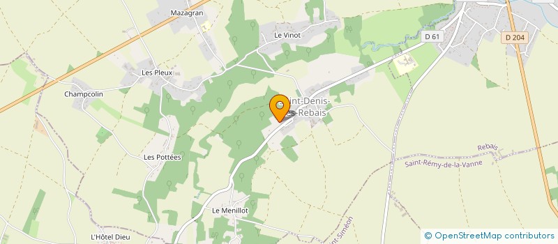 localisation de l'entreprise MADAME JOSETTE LORIEL  SAINT-DENIS-LES-REBAIS