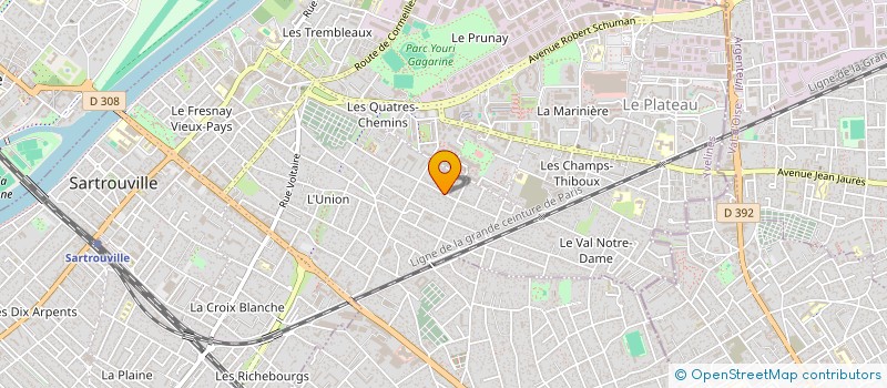 localisation de l'entreprise MADAME JOSETTE MARTIN  SARTROUVILLE