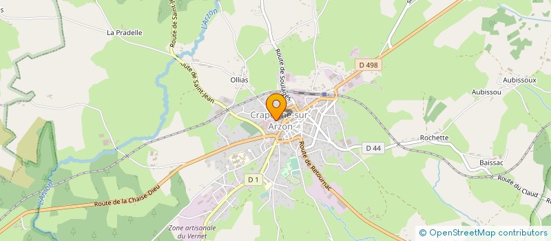 localisation de l'entreprise MADAME JOSETTE MONGHEAL à CRAPONNE-SUR-ARZON