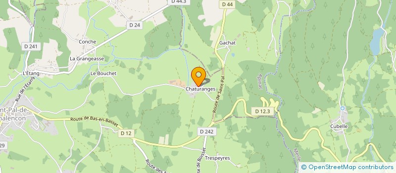 localisation de l'entreprise MADAME JOSETTE OLLIER  SAINT JULIEN D'ANCE