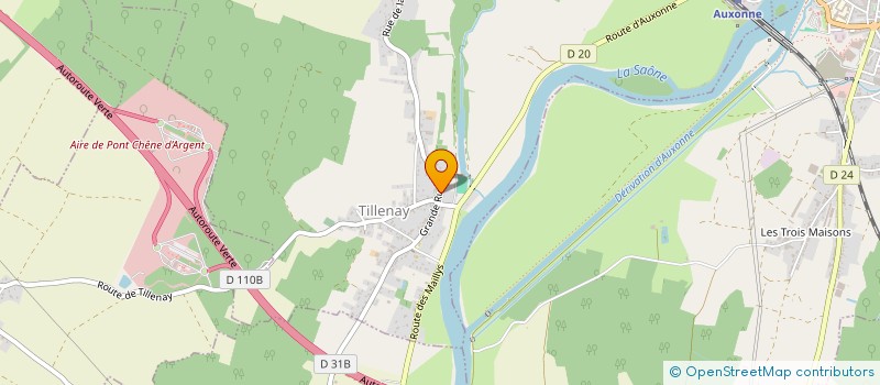 localisation de l'entreprise MADAME JOSETTE OUDART  TILLENAY