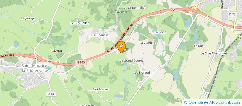 localisation de l'entreprise MADAME JOSETTE PINARD à SAINT-AGNANT-DE-VERSILLAT