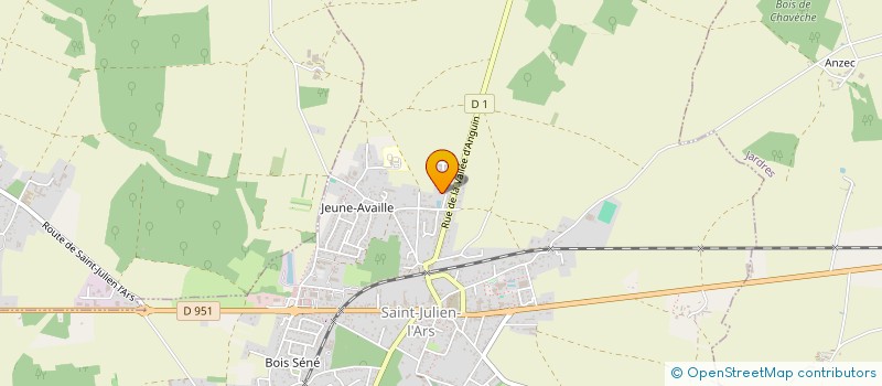 localisation de l'entreprise MADAME JOSETTE RANGER  SAINT-JULIEN-L'ARS