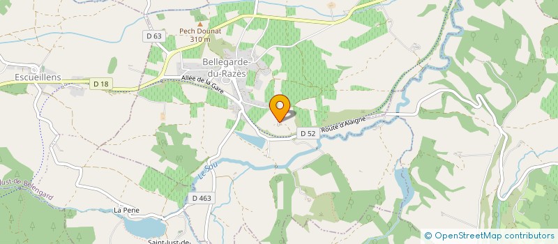 localisation de l'entreprise MADAME JOSETTE ROUGE  BELLEGARDE DU RAZES