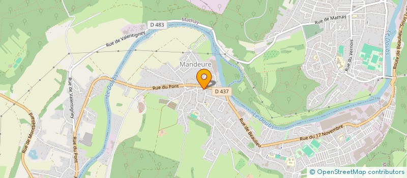 localisation de l'entreprise MADAME JOSETTE TOURNIER  MANDEURE