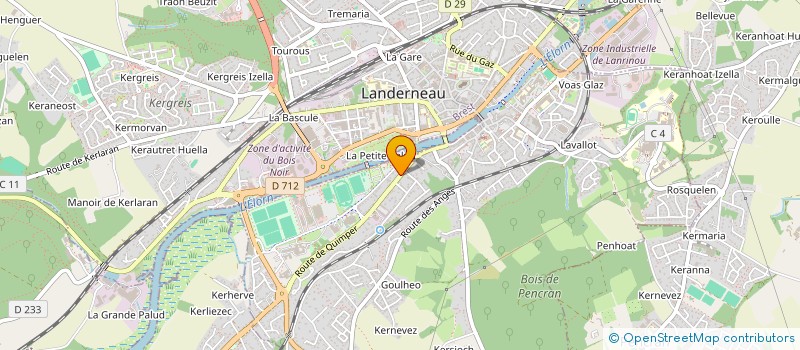 localisation de l'entreprise MADAME JOSIANE ABGUEGUEN  LANDERNEAU