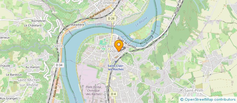 localisation de l'entreprise MADAME JOSIANE AILLOUD-BUTHION  LES ROCHES-DE-CONDRIEU