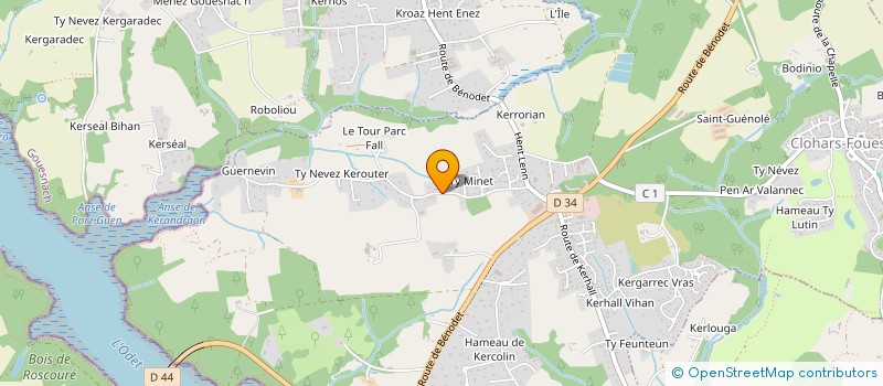 localisation de l'entreprise MADAME JOSIANE ANDRE  CLOHARS-FOUESNANT