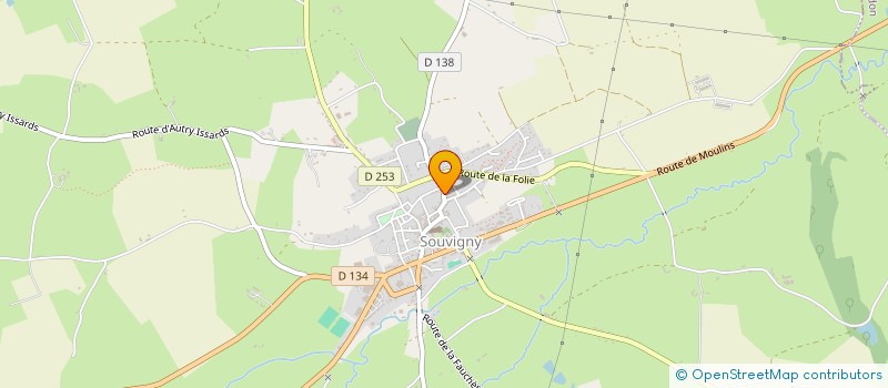 localisation de l'entreprise MADAME JOSIANE ANTOINE à SOUVIGNY