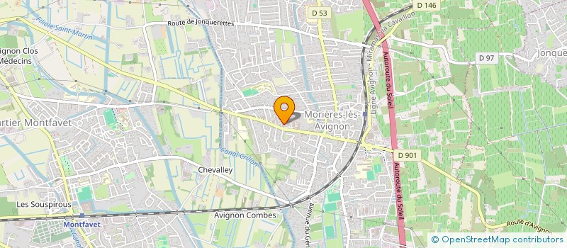 localisation de l'entreprise MADAME JOSIANE AUBRY  MORIERES LES AVIGNON