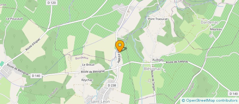 localisation de l'entreprise MADAME JOSIANE BIGNEAU  LA SAUVE