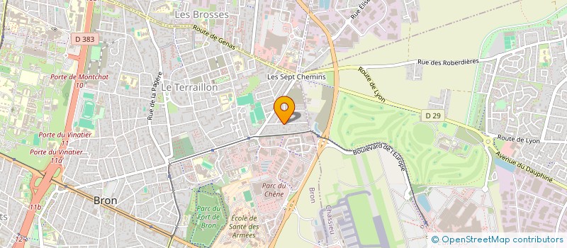 localisation de l'entreprise MADAME JOSIANE BOURDAT  BRON