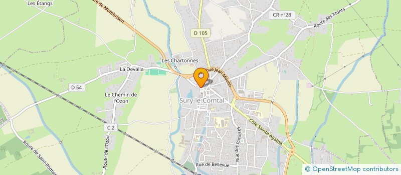 localisation de l'entreprise MADAME JOSIANE BOURGIER  SURY-LE-COMTAL